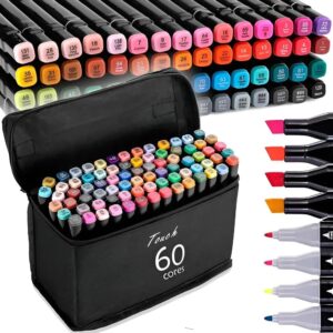 🎨 Kit Marcador Premium Touch Ponta Dupla 60 Cores com Desconto | Oferta Imperdível